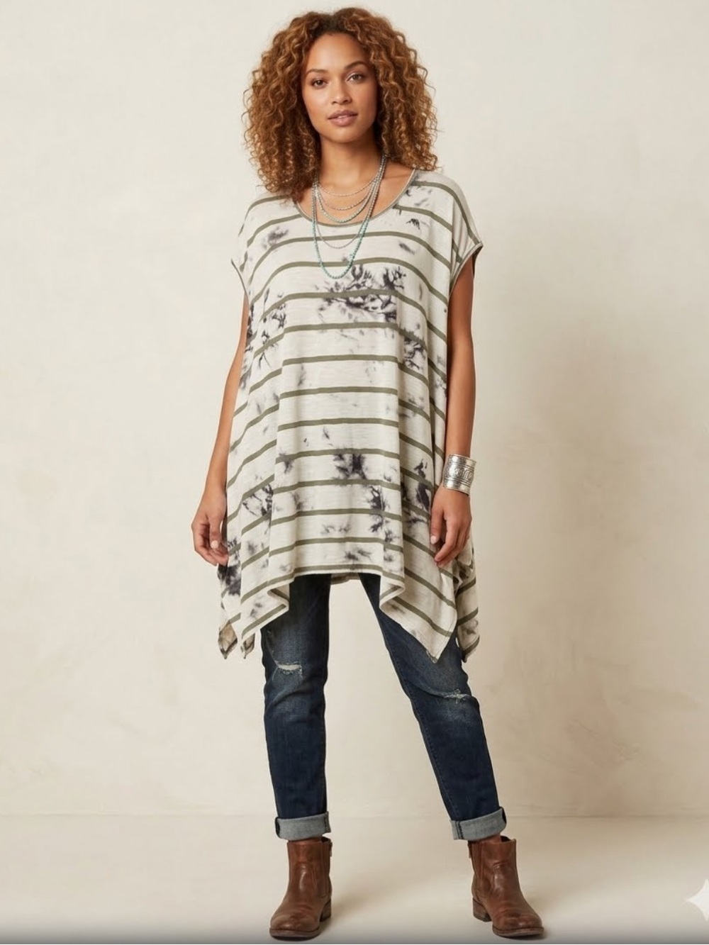 ✨ REPOP! GORGEOUS BOHO CHIC ODDY TUNIC TOP ✨ size L